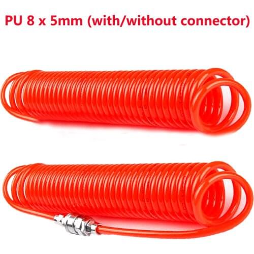 1PC 6/9/12/15M Air Compressor Hose PU 8*5mm Pipe with/without Connector High-pressure Pneumatic Spring Tube