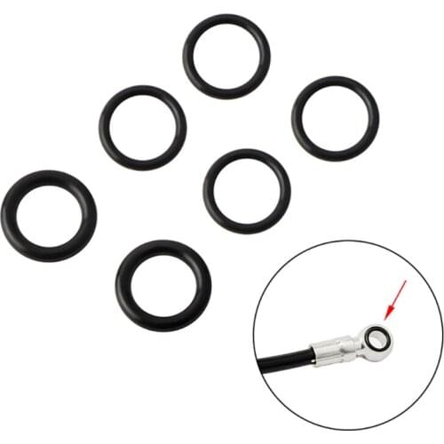 Balight 6pc/set Bike Disc Brake Caliper Sealing Ring Brake Piston Mountain Bicycle PE Wear-Resistant Sealing Ring