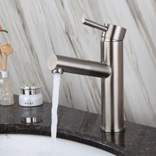 Extractable Swivel Spout Single Handle Mixer with Hand Shower Faucet sink 2 Jets Chromed Choice Stainless Steel for Bathroom