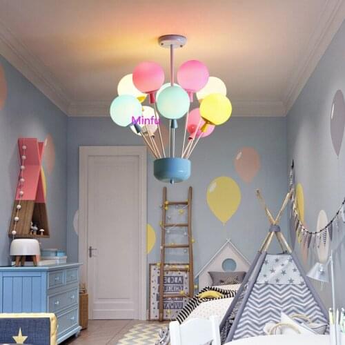 Modern led Lighting Dining Room Bedroom Balloon Chandeliers Childrens Room Cartoon Lamp Kindergarten Nursery Color Chandeliers