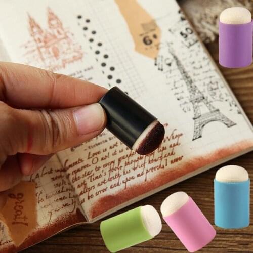 10PCS Candy Color Finger Stencil For Kids DIY Graffiti Sponge Brushes Sponge Layering Stencils Template DIY Hand Painting Tools