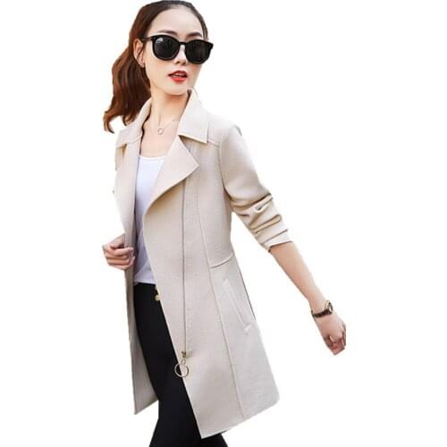 Trench 2020 Coat For Women Spring New Casual Slim Ladies Coats Womens Windbreaker Trench Female Outwear Abrigos WXF182 s 's