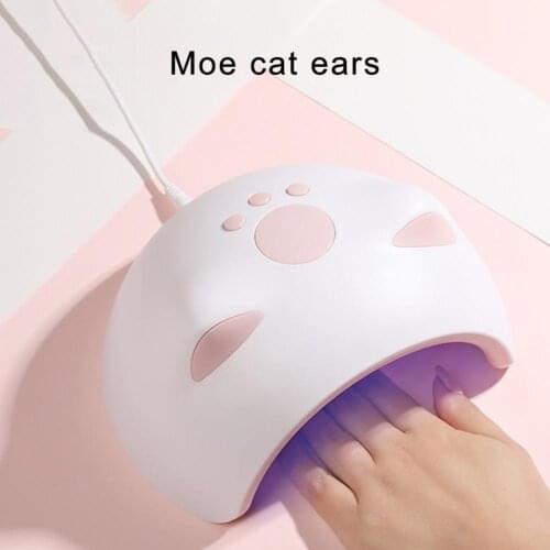 JQD-03-01 Nail Lamp Intelligent Sensing Simple PVC Cat Ear LED UV Manicure Machine for Beauty