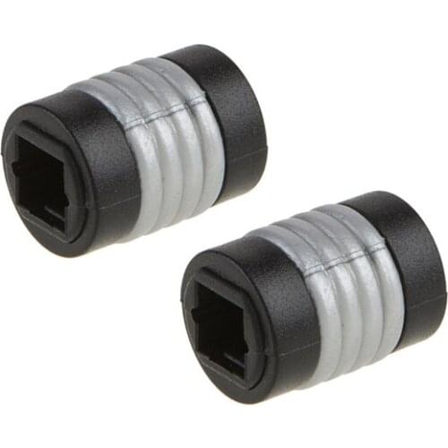 [2-Pack] Optical Toslink Female to Toslink Female Extention Cable Coupler Connector Adapter, Black