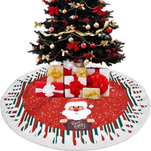 Christmas Printed Tree Skirt 90cm Digital Christmas Tree Apron Tree Bottom Decorations hotel shopping mall props Decor