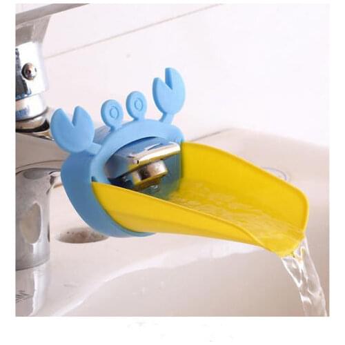 1Pcs Cute Bathroom Sink Faucet Extender Crab Children Kids Washing Hands Convenient Washing Helper Kitchen Bathroom Accessories