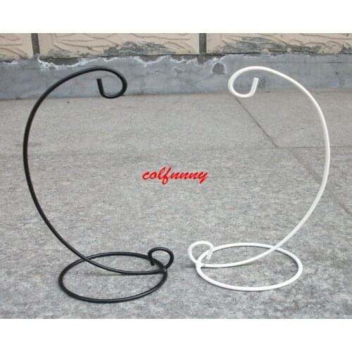50pcs/lot Black White Micro Landscape Ecology Bottle Holder Iron Hooks Vase Glass Ball Hanging Bracket Stand 32cm 23cm F062507