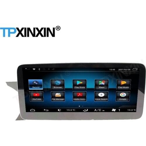 8+256GB 1 DIN Car Radio Receiver Android 11 Auto For Mecerdes Benz C-W204 2011 2012 2013 2014 Video Multimedia Player Head Unit