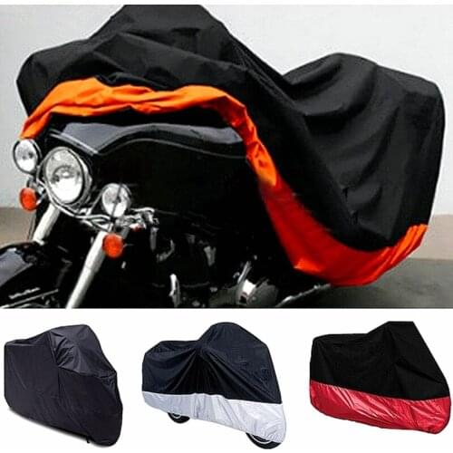 L XL XXL XXXL Rain Dust Motorcycle Cover Outdoor UV Waterproof For Honda Victory Kawasaki Yamaha Suzuki Harley Davidso 180T