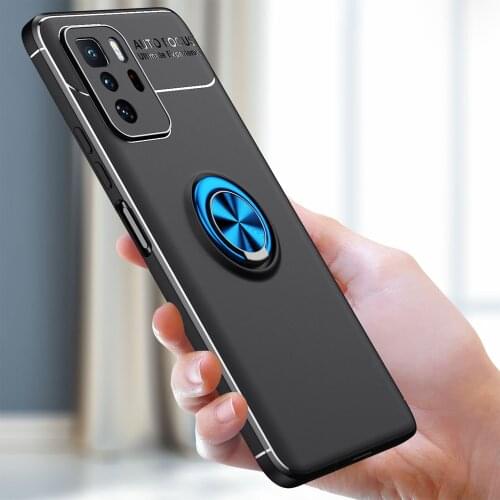 Case For Redmi Note 10 5G Finger Ring Holder Soft TPU Shockproof Case For Xiaomi Redmi Note10 Pro Max 10S 4G POCO X3 NFC GT M3