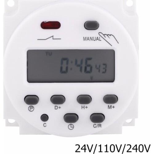 CN101A Timer Switch 24V/110V/220V Digital LCD Power Week Mini Programmable Time Switch Relay Switch Control