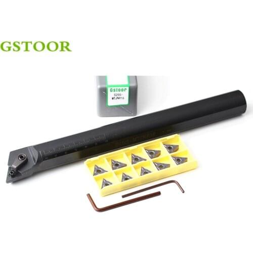 1PC S25S-MTJNR16 S25S-MTJNL16 S25S-MTFNR16 S25S-MTFNL16 Turning Tool Holder with 10PCS TNMG1604 inserts Tool Set