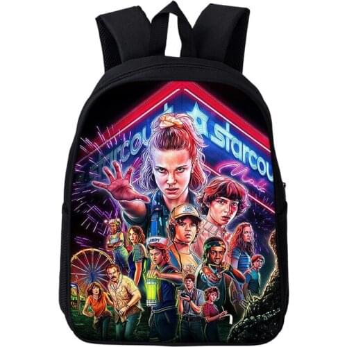 Childrens Backpack Stranger Things 3 Kindergarten Bags 12 Inch Mochila Boys Girls School bags Rucksack Kids Stranger Things Bag