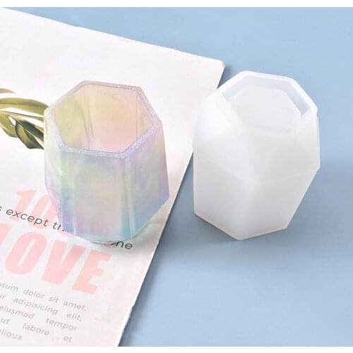DIY Pen Holder UV Epoxy Resin Mold Brush Pot Jewelry Storage Box Silicone Mold Making Jewelry Tools Resin Crafts