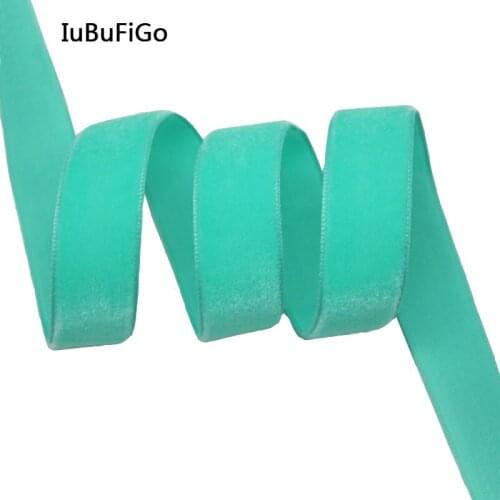 [IuBuFiGo] 1"(25mm) Plain Solid Velvet Ribbon Handmade Ribbons 25yard/roll