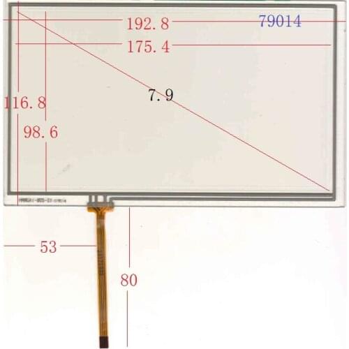 Cable Ling 8 193*117 GPS universal touch screen HANCAI-80S-SY-079014 Toptouch
