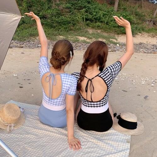 High Waist Swimsuit Women Bathing Suit Female Separate May Beach Woman New Sexy Backless Contracted Ins False Solid