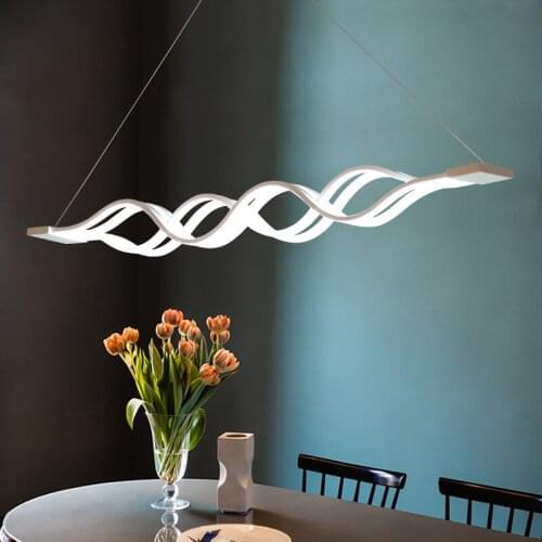 LED Modern Simple Creative Bar Restaurant Studio study room S-shaped Wave Individual Art Chandelier