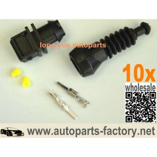 Longyue 10kit 2 PIN MALE JPT Junior Power Timer plug 2 way EV1 connector with terminals & seals & rubber boot