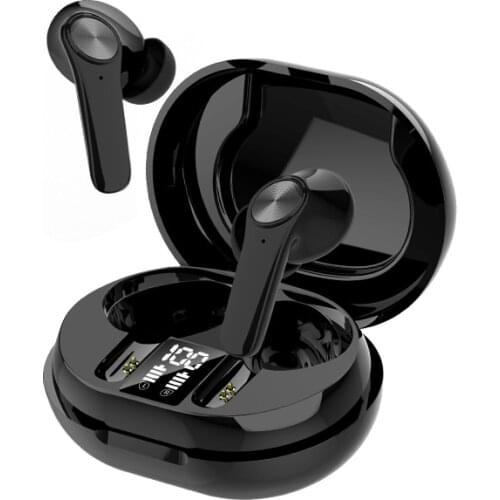 True Wireless Earbud Bluetooth Headphones Stereo Music Earphones Hands-free Mic Cell Phone Headset for IOS Android Phones PC TV