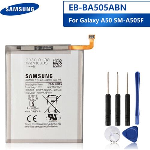 Original Replacement Phone Battery EB-BA505ABU For Samsung Galaxy A20 SM-A205FN Authentic Rechargeable Battery 4000mAh