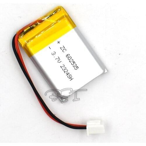 10Pcs 3.7V 600mAh Rechargeable Li-Polymer 602535 With Plug Li-ion Lithium Cell Battery For MP3 MP4 Game Player Mouse Lampe speak