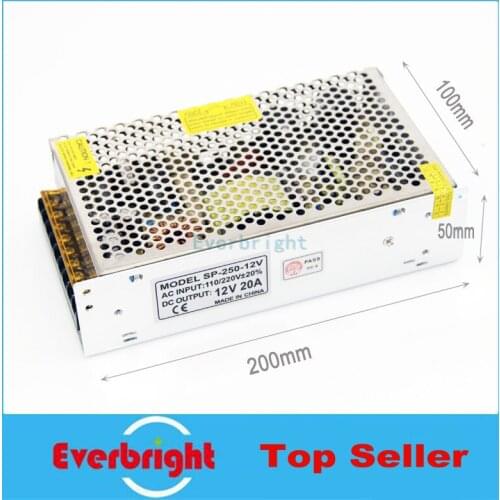 Convert AC 110V/260V to DC 12V Switch Power Supply 20A 240W Voltage Lighting Transformer for LED strip 5050 5730 power supply