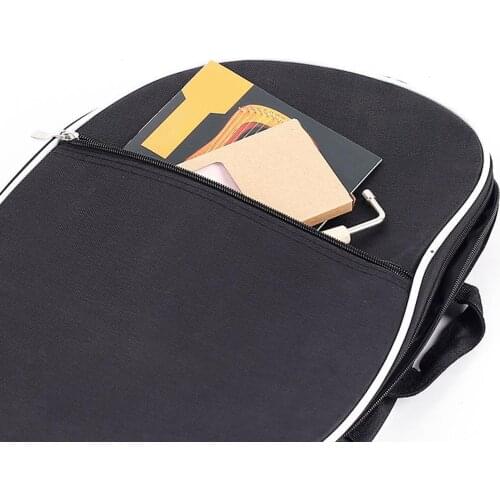 Simple Waterproof Pointed Lyre Zipper Carrying Bag 10-19 Strings