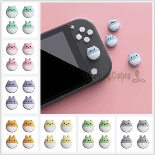 PlayVital Rabbit & Squirrel Silicone Analog Cover ThumbGrip Caps Joystick Caps for NS Switch JoyCon Controller & NS Switch Lite