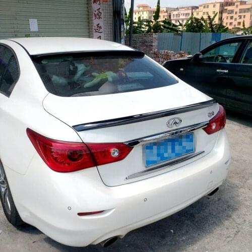 For Infiniti Q50 Q50S Spoiler ABS Material Car Rear Wing Primer Color Rear Spoiler For Infiniti Q50 Spoiler 2013+ roof spoiler