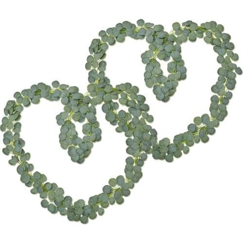 Wedding Decoration Artificial Plants Green Eucalyptus Vines Garland Artificial Fake Plants Ivy Wreath Wall Decor Vertical Garden