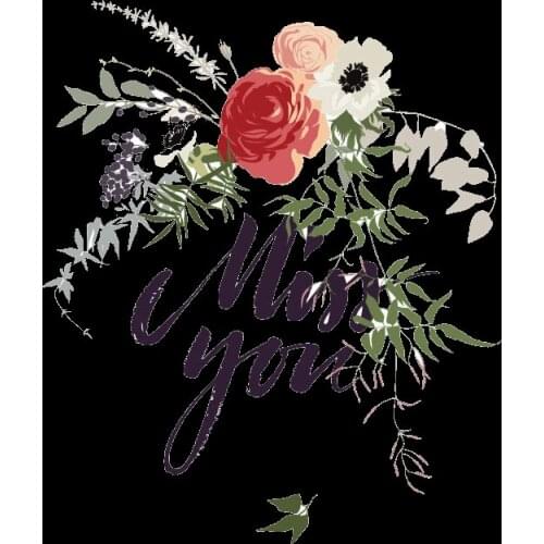 Rose Flower Patch Stickers Iron On letter Patches Applique Heat Transfers Thermocollants T-shirt Clothing Accessories