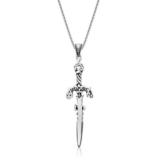 Tevuli 925 Sterling Silver Sword Male Necklace