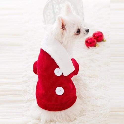 Thick Warm Pet Clothes Winter Dogs Cats Scarf Sweater for Small Medium Puppy Kitten Spring Festival Two Legged Knitted Jumpers
