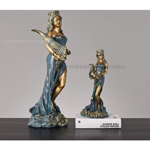 European style goddess Resin Ornaments Crafts Decorates Sculptures Office Greek Mythology Resin Lucky Retail Box