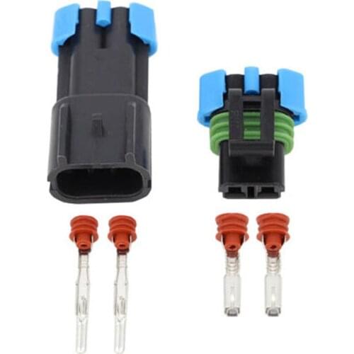 2 Pin Female Male GM Weather Pack Waterproof Sensor Fan Electronic Connector Auto Wire Connector DJ7025W-2.8-11/21