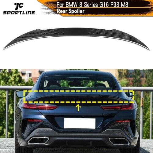Rear Trunk Spoiler Lip for BMW 8 Series G16 4 Door F93 M8 2019 2020 Carbon Fiber Rear Trunk Spoiler Boot Lip Wing Lid