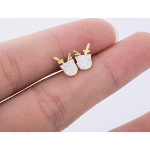 Jisensp Silver Plated Unique Design Plant Potted Stud Earrings Fashion Jewelry for Women Girls Party Gift bijoux