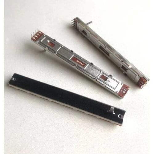 10pcs/lot 128mm B10K double potentiometer B10KX2 B103 fader handle length 15MM linear potentiometer