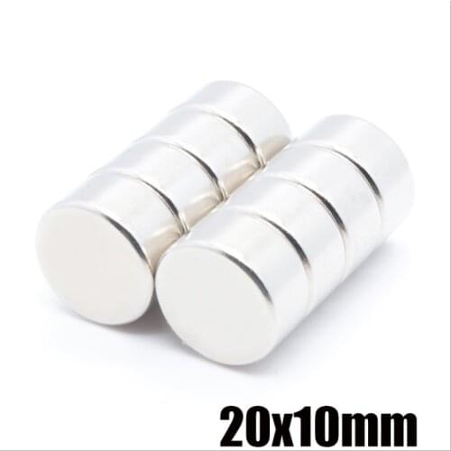 2 pcs 20×10mm N50 Neodymium Magnets Rare Earth Round Supper Strong Grade