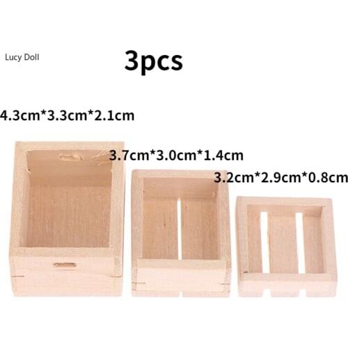 3pcs/set Miniature Vegetable Fruits Basket Container Accessories For 1:12 Scale DIY House And Kids Pretend Play Toy