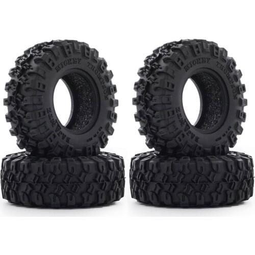 4PCS 52X17mm 1.0 Inch Soft Rubber Wheel Tires Tyre For 1/24 RC Crawler Car Axial SCX24 90081 AXI00002 Upgrade Parts
