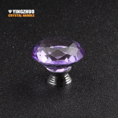 5pcs 40mm Puxadores Furniture Multicolor Choose K9 Crystal Glass Knobs Dresser Drawer Cabinet Door Handle Accessories