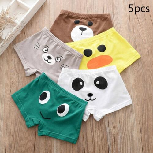 5pcs/lot Kids Boys Underwear Cartoon Childrens Shorts Panties for Baby Boy Boxers Panty 95% Cotton Teenager Underpants 1-12T