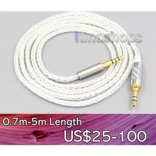 LN006538 8 Core Silver Plated OCC Earphone Cable For FOCAL SPIRIT ONE S Classic Jabra Elite 85h MAONO AU-MH601 headphone