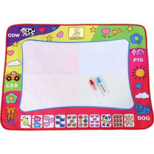 80X60cm Water Drawing Mat & 2 Pens Water Doodle Mat Writing Doodle Board Coloring Books Water Painting Rug Kids Educational Toys