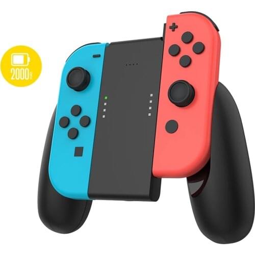 2000Mah Charging Grip LED Indicator Battery Pack for Nintend Switch NS Controller Charger Holder Handle Power Bank and USB Cable