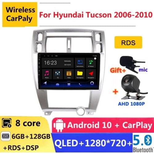 6G RAM 2 din android 10 car radio auto stereo for Hyundai Tucson 2006 2007 2008 2009 2010 navigation GPS DVD Multimedia Player
