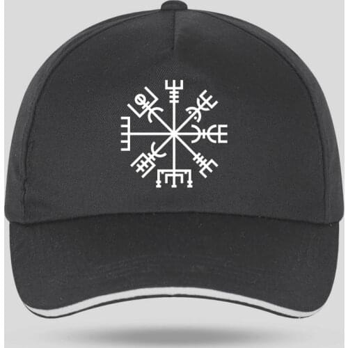 New Men Women Fashion Viking Rune Vegvisir Talisman Symbol Baseball Caps for Hip Hop Cotton Velcro Trucker Cap Bone Dad Hats