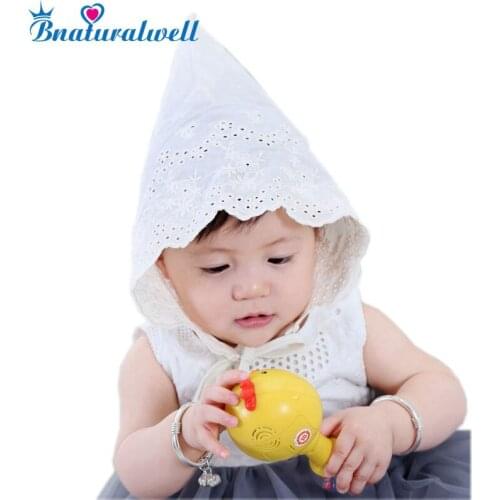 Bnaturalwell Fashion Baby cotton Cap Girls Bonnet Summer Solid Color Hollow Braid Hat Infant Newborn Kids Hats Lace Caps H838S